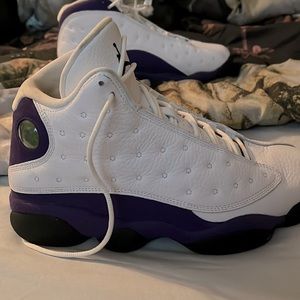 Kobe purple and white Jordan’s 13